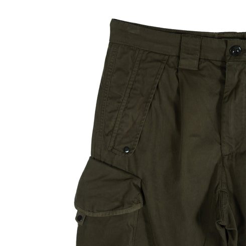 C.P. Company Stretch Sateen Pants Loose Fit Ivy Green 683 13CMPA123A-005529G Degli Uberti